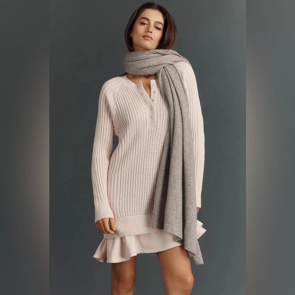 NWT! Anthropologie Daily Practice Twofer Waffle-Knit Mini Dress - Large 🪑